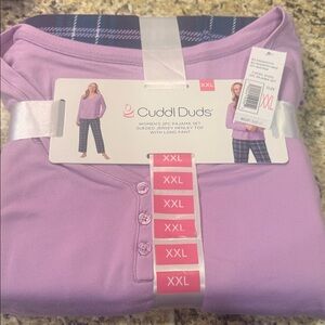 NWT Cuddl Duds 2-Piece Pajama Set in Light Purple